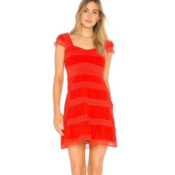 knee length dresses for ladies Alicia Puff Sleeve Button Up Mini Dress with Scalloped Collar and Pipi –  Phoebe's Dressing Room main image 1